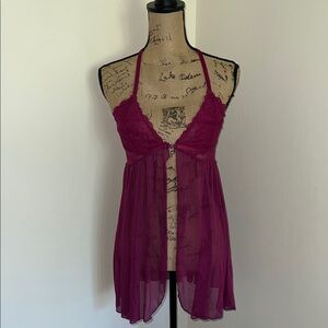 Chic Purple Halter Lingerie